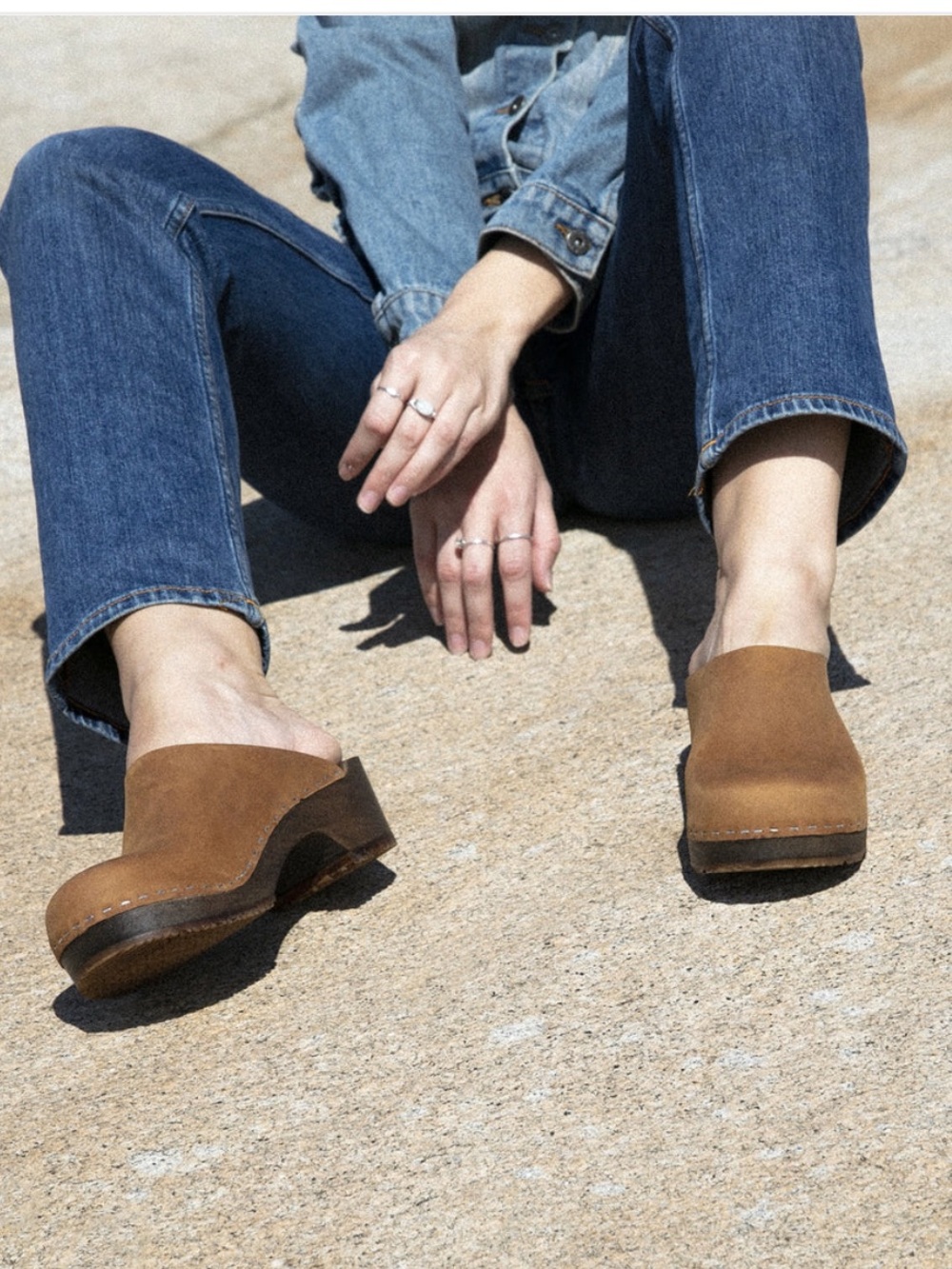 Women's Brown Suede Clogs Mule - Slip-On Comfort